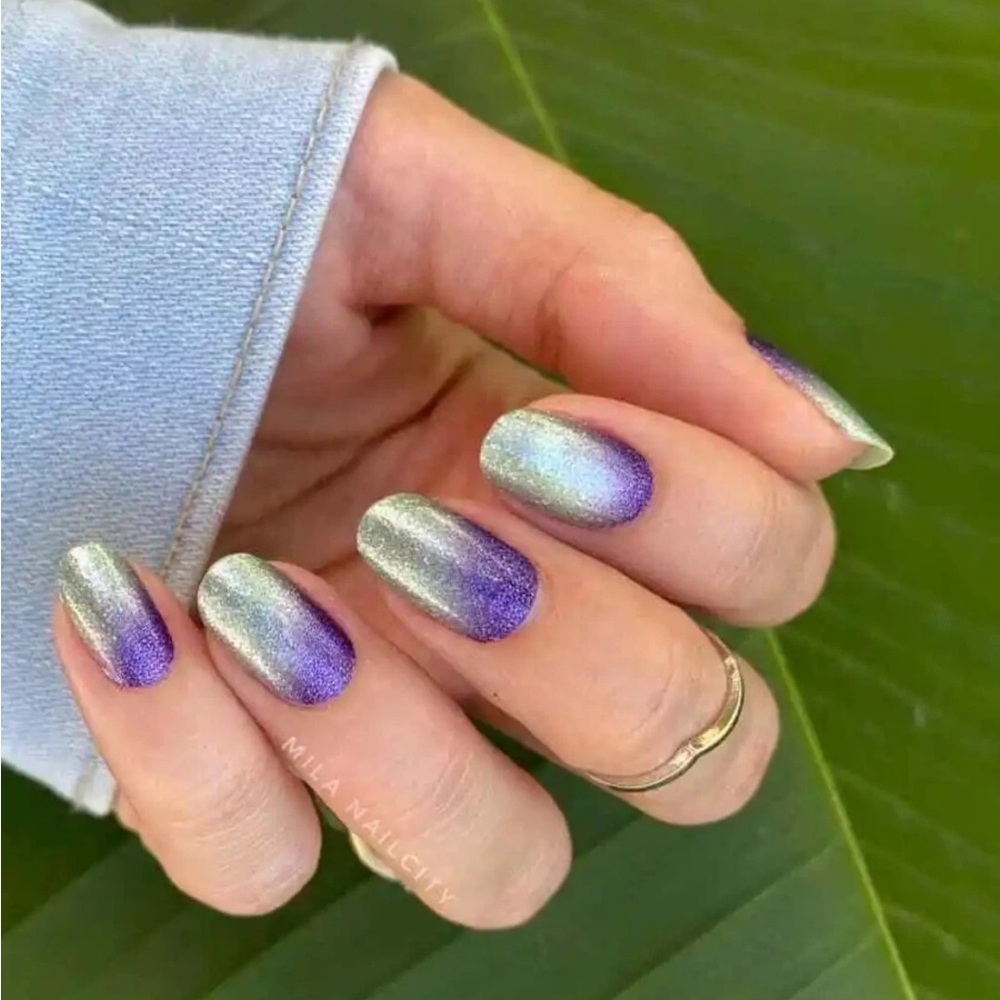 *Retired* Color Street: Mi Little Obsession | Mint Green Purple Gradient Glitter - Picture 11 of 16